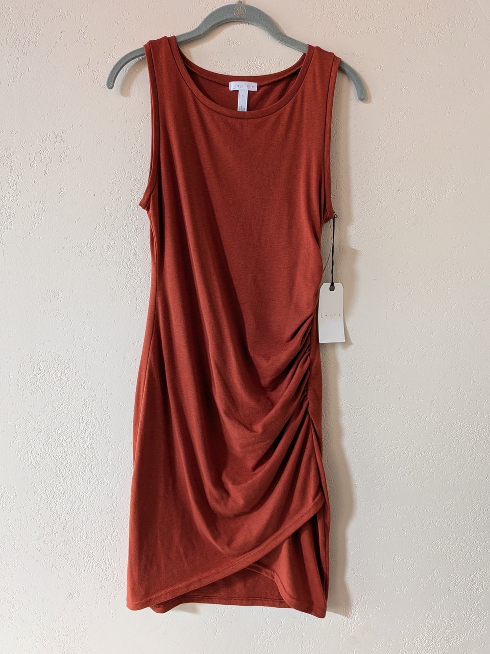 NWT Leith Sleeveless Midi Dress in Rust